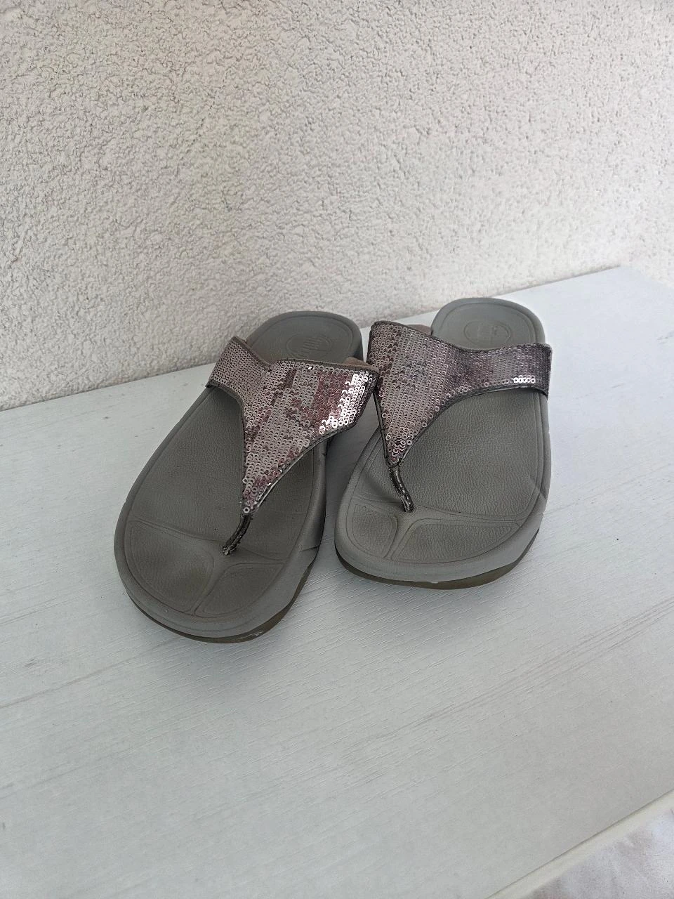 FitFlop Tongs/Sandalen/Flip-Flop Paars Goud Met pailletten Maat 39 – photo 2